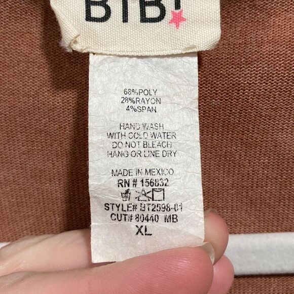 Bibi open front baggy pocket cardigan size XL - Picture 2 of 4